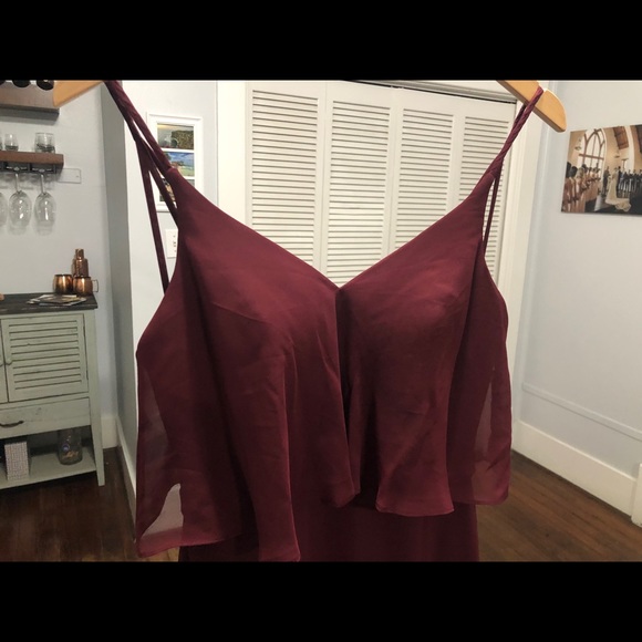 Maroon Bridesmaids Dress - Picture 3 of 6